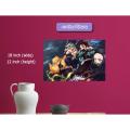 Demon Slayer Tanjiro Nezuko Uzui Anime Poster Sticker -18 inch x 12 inch. 
