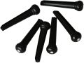 6 Pcs Bridge Pins For Acoustic Guitar - Black. 