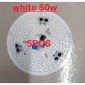 5PCS-Ultra Bright White Input AC 220V 50W Integrated IC Driver SMD LED Water Proof 50Watt Round LED Board 112mm White Color LED SMD  Board . 