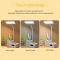 3000mAh Rechargeable Folding Table Lamp LED Touch Dimmable Study USB Reading Light Eye Protection Pen Holder Bedroom Night Light.