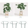 20 Pcs Plant Support Stakes Ring Cage Metal Garden Plant Stake Green Half Round Plant Support Ring Large Plant Supports.