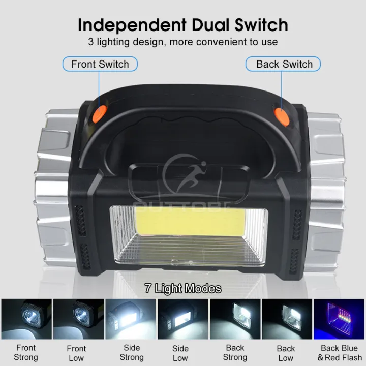 Outtobe%20Flashlights%20Multifunctional%20Solar%20Outdoor%20Torchlight%20Double%20Spotlight%20Waterproof%20Work%20Light%20USB%20Rechargeable%20Searchlight%20Handheld%20Fla-shlight%20Light%20-%20Image%202