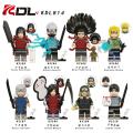 8pcs/set Naruto Building Blocks Figures Uchiha Madara Senju Hashirama Kakashi Minato Minifigure Building Bricks for Children Toys KDL814.