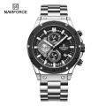 NAVIFORCE Brand Men's Luxury Watches Stainless Steel Strap Fashion Casual Chronograph Waterproof Quartz Wristwatch Reloj Hombre.