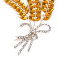 Luxury crystal rhinestone wheat ear brooch pins women party brooches jewelry Nicle. 