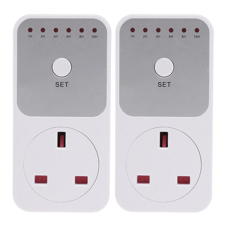 2X Smart Control Countdown Timer Switch Plug-In Socket Auto Shut Off ...