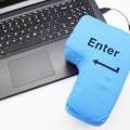 Big Enter Key Throw Pillows With USB Office Stress Relief Vent Noon Desktop Break Doll Toy. 
