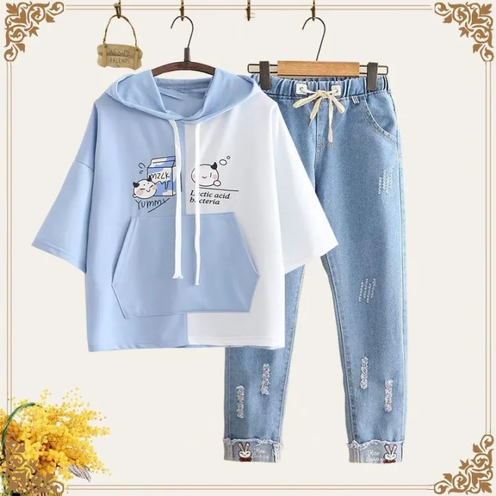 Junior%20and%20middle%20school%20students2022New%20Girl%20Student%20Summer%20Leisure%20Sports%20Suit%20Middle%20School%20Student%20Loose%20Two-Piece%20Suit%20-%20Image%208