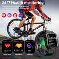 LAXASFIT Men Sports Smart Watch 1.71 Screen Blood Oxygen Bluetooth Talking Watch Multi Sport LED Flashlight Outdoor Smart Watch. 
