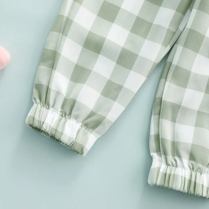 3%20Pcs%20Infant%20Plaid%20Outfits,%20Girls%20Ruffled%20Boat%20Neck%20Tank%20Tops%20+%20Trousers%20with%20Pocket%20+%20Headband%20-%20Image%209