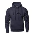Mountain Heartbeat Hoodies Sweatshirt Men Sound Ray Diagram Hooded Sweatshirt Hoodie Winter Autumn Print Black Gray Sportswear. 