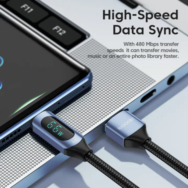 Toocki%20Digital%20Display%20USB%20Type%20C%20Cable%20Fast%20Charge%206A%2066W%20USB%20C%20Charging%20Data%20Cable%20For%20Huawei%20Mate%2050%2040%20Pro%20Xiaomi%20Samsung%20-%20Image%205