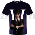 Funny TV Wednesday Addams 3D T-shirt I Hate Everything Graphic T Shirts Girls Oversized T Shirt Women Anime Tshirt Men Clothing. 