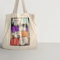 JUJUTSU KAISEN JJK GOJO ITADORI MEGUMI NOBARA ANIME WHITE TOTE BAG JAPAN ANIME TOTE BAG. 