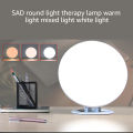 GC Therapy Lamp Round Sad Night Light UV Free Daylight 5 Levels Brightness Adjustable 4 Timers And Memory Function Light For Blue Mood. 