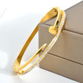 Wholesale Custom 18k Gold Plated Stainless Steel Bijoux Acier Inoxydable bracelets for woman.