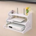 Double Layer Wall Mounted Wifi Router Stand Wifi Router Storage Rack Set 3 Layer Wifi Storage Rack. 
