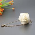 Ribbon Rose Flower Chain Lapel Pin For Men & Women's Fashion Accessories (1PS). 