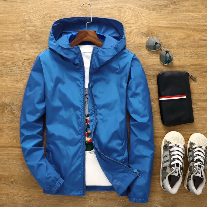 Men's%20New%20Coat%20Outdoor%20Casual%20Wear%20Shell%20Jacket%20Spring%20and%20Autumn%20Windproof%20Jacket%20Hooded%20Solid%20Color%20Printing%20Advertising%20Clothing%20-%20Image%202