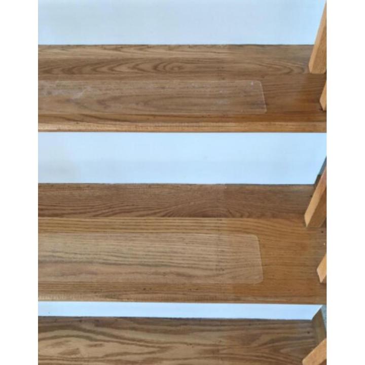 Clear Non Slip Stair Treads Tape Pre Cut Anti Slip Stair Grip Tape for Wooden Stairs Indoor Non-Skid Adhesive Strips