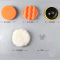 【Xiaofeng】New 4" inche Gro Buffing Pad Kit Drill Adapter Poliher Buffer. 