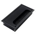 1pics 3by 6in Aluminum Alloy Rectangular Desk Cable Grommets Wire Hole Cover Cable Outlet Port Surface Table Cable Hole Furniture Hardware.