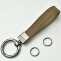 Car Key Chain Luxury Genuine Leather Keychain Pure Color Buckle Key Ring Car Accessories Gift Car Keychain. 