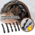 Braided Accessories Double Crystal Hair Clips Sparkling Hair Clips Hair Accessories.