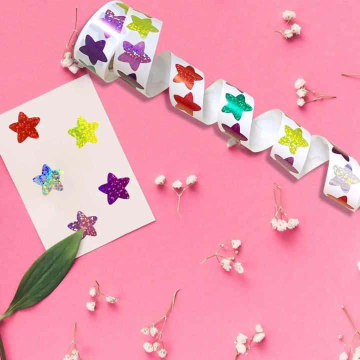Holographic%20Color%20Gold%20Star%20Stickers%20for%20Kids%20Reward%201inch%20Foil%20Star%20Stickers%20Labels%20for%20Wall%20Crafts%20Classroom%20Teachers%20Supplies%20-%20Image%204