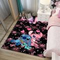 Disney Stitch Pattern Area Rugs for Kids Room Bedroom Living Room Carpet Floor Mat Boys Girls Children Gifts Floor Decorations.