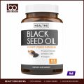 Healths Harmony Black Seed Oil - 60 Softgel Capsules (Non-GMO & Vegan) Premium Cold-Pressed Nigella Sativa Producing Pure Black Cumin Seed Oil with Vitamin E - 500mg Each, 1000mg Per 2 Capsule Serving.