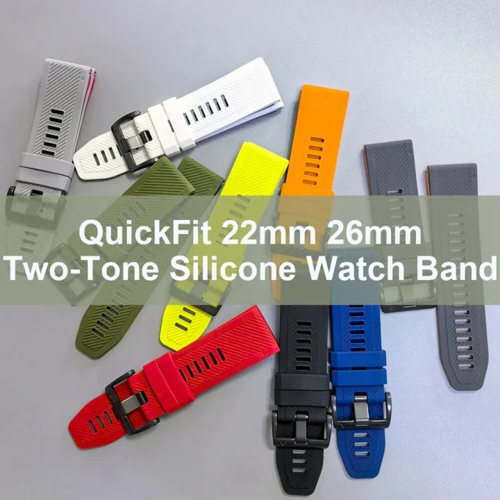 QuickFit%2022mm%2026mm%20Silicone%20Watch%20Band%20For%20Garmin%20Fenix%205%205X%206X%207%207X%20Pro/Epix%20Pro%20(Gen%202)%20TACTIX/Mk2%20Mk2i%20G1/MARQ/Enduro%202%20Strap%20-%20Image%202