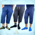 2 Pieces Pack Comfortable Cotton 3-Quarter Sleeping Trouser Pant For Men(2-Piece)/ Milinas Mart. 