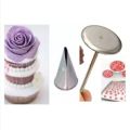 1Pcs Rose Stand and 1 Pcs Rose Nozzle for Cake Decoration. 