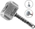 Thor Hammer Metal Keychain Silver.
