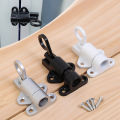 Spring Loaded Window Door Bolt Gate Security Pull Ring Spring Bounce Door Bolt Automatic Latch Bolt Gate Lock Hook Self-Closing 1Set. 