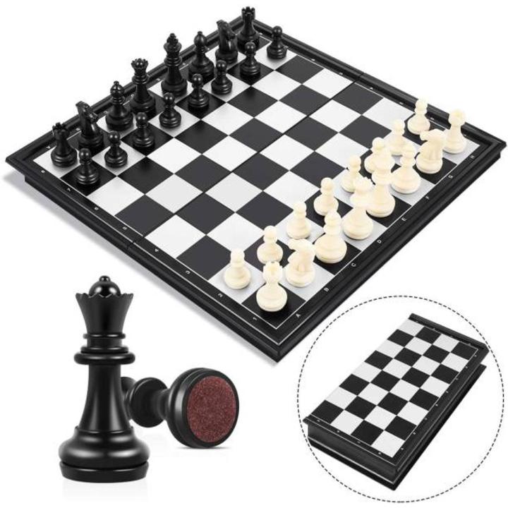 Magnetic Cheese Board; High Class Chess Set with Folding Chess Board 10" × 10"