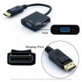 Display Port / DP to Vga Port Converter / Adapter - Black.