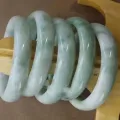 Real Jadeite Natural Ice Green Jade Bangle Original Certified Luxury Bracelet For Women Wholesale Gifts Girlfriend. 