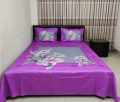 King size cotton bed sheet with matching 3 pillow covers. 