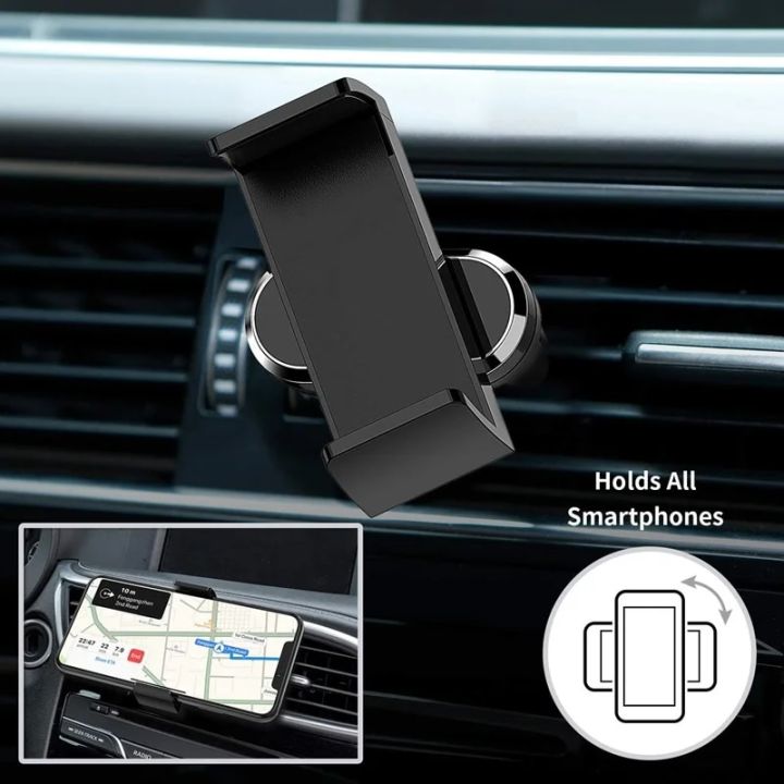Tongdaytech%20Universal%20Car%20Phone%20Holder%20Double%20Base%20Air%20Vent%20Mount%20360%20Rotation%20Stand%20For%20Iphone%20XS%2011%2012%20Pro%20Max%20Samsung%20In%20Car%20-%20Image%204