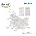 D-link Rj45 Plug Ethernet Gold Plated Network Connector - 100Pcs -White. 