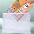 Zip File Bag File Bag Thickened Zipper Bag Stationery Document Bag A4 Transparent File Bag Waterproof Zip File Bag. 