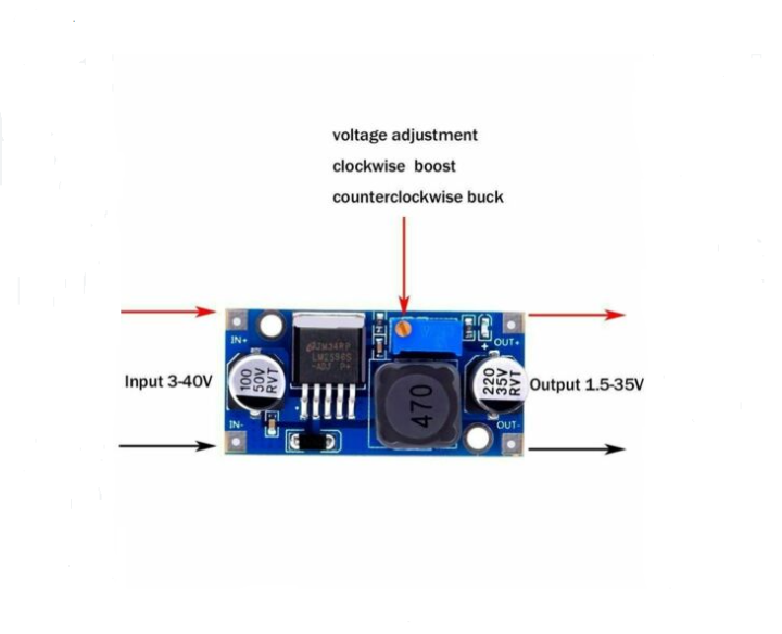 LM2596 DC To DC Step Down Buck Converter 4.5-40V To 3-35V 3A Adjustable Buck Module