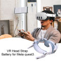 Head Strap With 5000mAh Battery Pack Extended Playtime 4-8 Hours Replacement Comfort Strap Compatible For Meta Quest 3 VR Headset. 