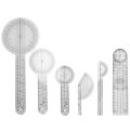 LKPCIGCXM 6Pcs Spinal Ruler Spinal Finger Goniometer Protractors Multi-Ruler Angle 180/360 Degree Measuring Tool. 