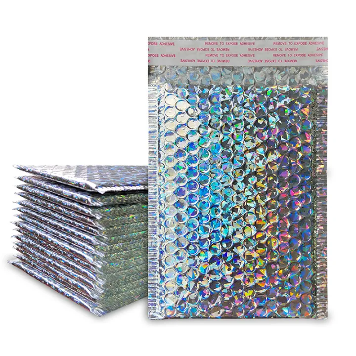 25/50Pcs/lot%20Laser%20Bags%20Self%20Seal%20Shipping%20Bag%20Holographic%20Mailing%20Envelope%20Bubble%20Padded%20Jewelry%20and%20Cosmetics%20Storage%20Bags%20-%20Image%202