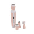 Kemei Km-3024 Multifunctional 4 In 1 Rechargeable Woman Body Shaver Eyebrow Nose Trimmer Set. 