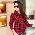 2021 New Fashion Women Plaid Shirt Flannel Long Sleeve Casual Women Blouses Shirt Ladies Cotton Blusas Tops Blouse.