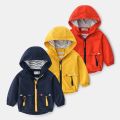 Boys Spring Autumn Coats Kids Jackets Toddler Hooded Windbreaker With Pocket Children Zipper Outerwear Baby Clothes 2-7 Years.